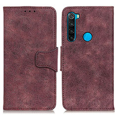 Coque Portefeuille Livre Cuir Etui Clapet M03L pour Xiaomi Redmi Note 8 (2021) Violet
