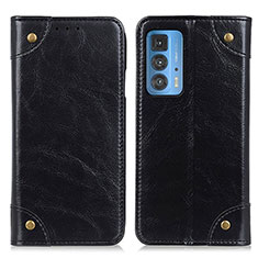 Coque Portefeuille Livre Cuir Etui Clapet M04L pour Motorola Moto Edge 20 Pro 5G Noir