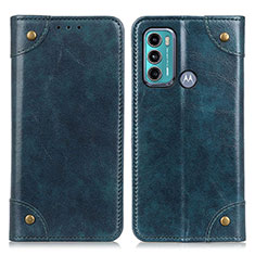 Coque Portefeuille Livre Cuir Etui Clapet M04L pour Motorola Moto G60 Bleu