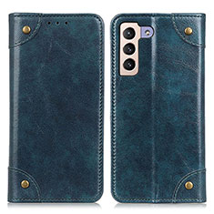 Coque Portefeuille Livre Cuir Etui Clapet M04L pour Samsung Galaxy S21 Plus 5G Bleu