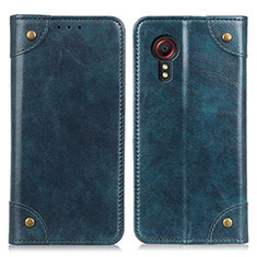 Coque Portefeuille Livre Cuir Etui Clapet M04L pour Samsung Galaxy XCover 5 SM-G525F Bleu