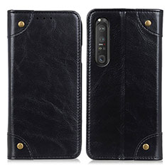 Coque Portefeuille Livre Cuir Etui Clapet M04L pour Sony Xperia 1 III Noir