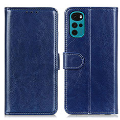 Coque Portefeuille Livre Cuir Etui Clapet M05L pour Motorola Moto G22 Bleu