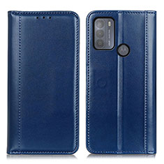 Coque Portefeuille Livre Cuir Etui Clapet M05L pour Motorola Moto G50 Bleu