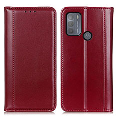 Coque Portefeuille Livre Cuir Etui Clapet M05L pour Motorola Moto G50 Rouge