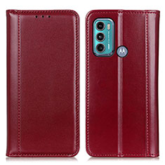 Coque Portefeuille Livre Cuir Etui Clapet M05L pour Motorola Moto G60 Rouge