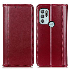Coque Portefeuille Livre Cuir Etui Clapet M05L pour Motorola Moto G60s Rouge