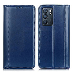 Coque Portefeuille Livre Cuir Etui Clapet M05L pour Oppo Reno6 5G Bleu