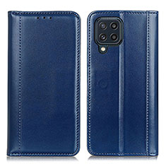 Coque Portefeuille Livre Cuir Etui Clapet M05L pour Samsung Galaxy M32 4G Bleu