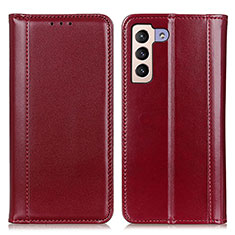 Coque Portefeuille Livre Cuir Etui Clapet M05L pour Samsung Galaxy S21 5G Rouge