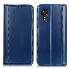Coque Portefeuille Livre Cuir Etui Clapet M05L pour Samsung Galaxy XCover 5 SM-G525F Bleu