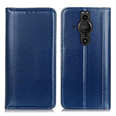 Coque Portefeuille Livre Cuir Etui Clapet M05L pour Sony Xperia PRO-I Bleu