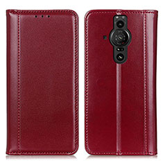 Coque Portefeuille Livre Cuir Etui Clapet M05L pour Sony Xperia PRO-I Rouge