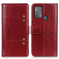Coque Portefeuille Livre Cuir Etui Clapet M06L pour Motorola Moto G50 Rouge