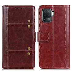 Coque Portefeuille Livre Cuir Etui Clapet M06L pour Oppo A94 4G Marron