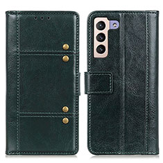 Coque Portefeuille Livre Cuir Etui Clapet M06L pour Samsung Galaxy S21 5G Vert