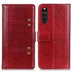 Coque Portefeuille Livre Cuir Etui Clapet M06L pour Sony Xperia 10 III Rouge