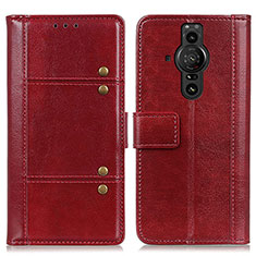 Coque Portefeuille Livre Cuir Etui Clapet M06L pour Sony Xperia PRO-I Rouge