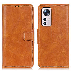 Coque Portefeuille Livre Cuir Etui Clapet M06L pour Xiaomi Mi 12 5G Orange