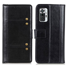 Coque Portefeuille Livre Cuir Etui Clapet M06L pour Xiaomi Redmi Note 10 Pro 4G Noir
