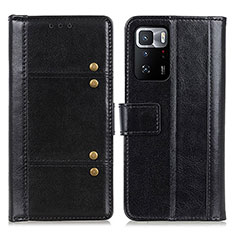 Coque Portefeuille Livre Cuir Etui Clapet M06L pour Xiaomi Redmi Note 10 Pro 5G Noir