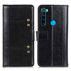 Coque Portefeuille Livre Cuir Etui Clapet M06L pour Xiaomi Redmi Note 8 (2021) Noir