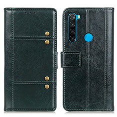 Coque Portefeuille Livre Cuir Etui Clapet M06L pour Xiaomi Redmi Note 8 (2021) Vert