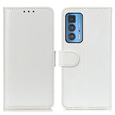 Coque Portefeuille Livre Cuir Etui Clapet M07L pour Motorola Moto Edge 20 Pro 5G Blanc