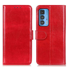 Coque Portefeuille Livre Cuir Etui Clapet M07L pour Motorola Moto Edge 20 Pro 5G Rouge