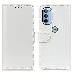 Coque Portefeuille Livre Cuir Etui Clapet M07L pour Motorola Moto G31 Blanc