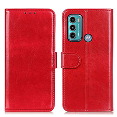 Coque Portefeuille Livre Cuir Etui Clapet M07L pour Motorola Moto G40 Fusion Rouge