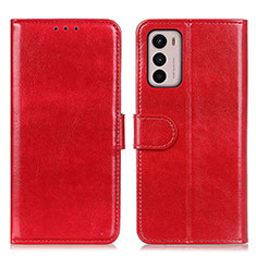 Coque Portefeuille Livre Cuir Etui Clapet M07L pour Motorola Moto G42 Rouge