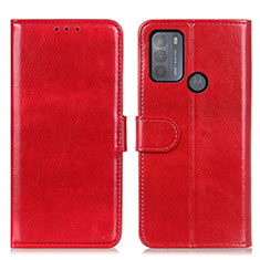Coque Portefeuille Livre Cuir Etui Clapet M07L pour Motorola Moto G50 Rouge