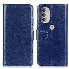 Coque Portefeuille Livre Cuir Etui Clapet M07L pour Motorola Moto G51 5G Bleu