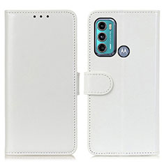 Coque Portefeuille Livre Cuir Etui Clapet M07L pour Motorola Moto G60 Blanc