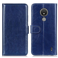 Coque Portefeuille Livre Cuir Etui Clapet M07L pour Nokia C21 Bleu