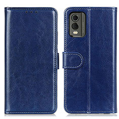 Coque Portefeuille Livre Cuir Etui Clapet M07L pour Nokia C210 Bleu