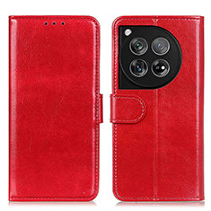 Coque Portefeuille Livre Cuir Etui Clapet M07L pour OnePlus 12 5G Rouge