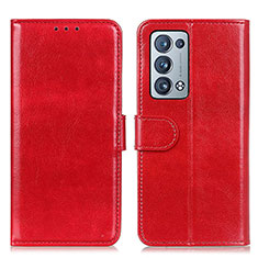 Coque Portefeuille Livre Cuir Etui Clapet M07L pour Oppo Reno6 Pro 5G Rouge