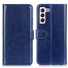 Coque Portefeuille Livre Cuir Etui Clapet M07L pour Samsung Galaxy S21 5G Bleu