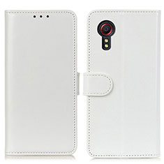 Coque Portefeuille Livre Cuir Etui Clapet M07L pour Samsung Galaxy XCover 5 SM-G525F Blanc