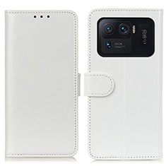 Coque Portefeuille Livre Cuir Etui Clapet M07L pour Xiaomi Mi 11 Ultra 5G Blanc