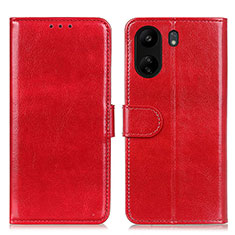 Coque Portefeuille Livre Cuir Etui Clapet M07L pour Xiaomi Redmi 13C Rouge