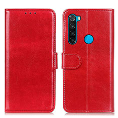 Coque Portefeuille Livre Cuir Etui Clapet M07L pour Xiaomi Redmi Note 8 (2021) Rouge