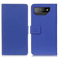 Coque Portefeuille Livre Cuir Etui Clapet M08L pour Asus ROG Phone 7 Pro Bleu