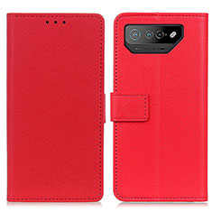 Coque Portefeuille Livre Cuir Etui Clapet M08L pour Asus ROG Phone 7 Ultimate Rouge