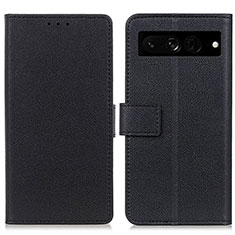 Coque Portefeuille Livre Cuir Etui Clapet M08L pour Google Pixel 7 Pro 5G Noir
