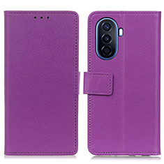 Coque Portefeuille Livre Cuir Etui Clapet M08L pour Huawei Enjoy 50 Violet