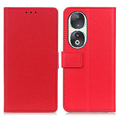 Coque Portefeuille Livre Cuir Etui Clapet M08L pour Huawei Honor 90 5G Rouge