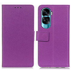 Coque Portefeuille Livre Cuir Etui Clapet M08L pour Huawei Honor 90 Lite 5G Violet